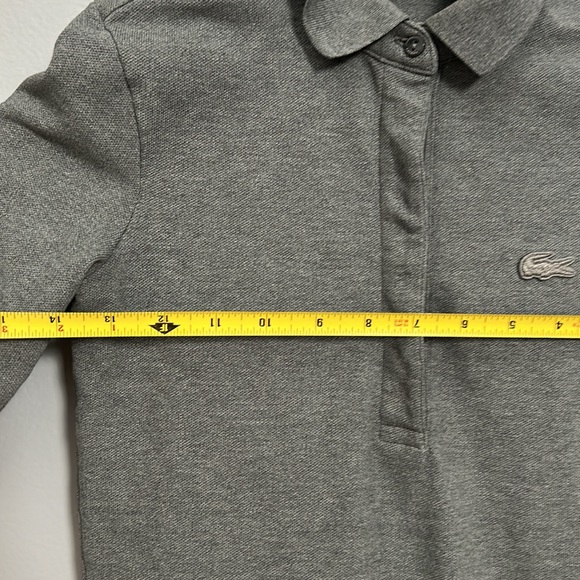 Lacoste Gray Pique Stretch Mini Polo Dress size 32 - Picture 6 of 12